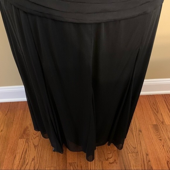 ALEX EVENINGS Black Ruched Bodice Chiffon Maxi Dress – Size 20W - Picture 8 of 8